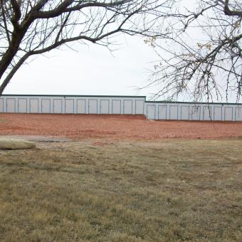 On-site storage units at Cottonwood Mobile Home Park with secure outdoor access in Wright Wyoming